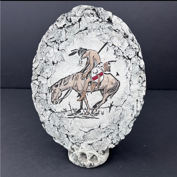 Vintage Shapes Of Clay End Of The Trail Stan Langtwait Mt St Helens Ash Indian - Picture 2 of 10